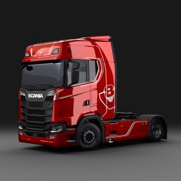 2813323 Enhet med sølvfarget dekorsett med refleksmateriale.